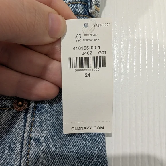 NWT Old Navy Light Wash Extra High-Waisted Sky-Hi Wide-Leg Jeans in Size 24 - Picture 5 of 15